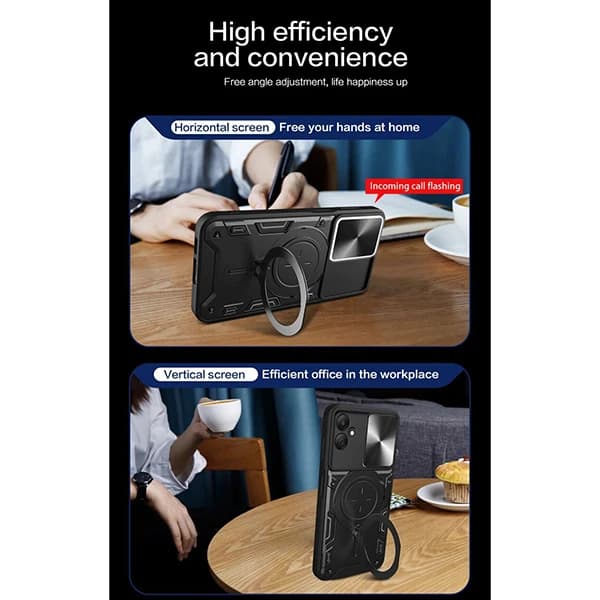 قاب ضد ضربه مگنتی Samsung Galaxy A05 Magnetic Support Case دارای محافظ دوربین — تصویر ۳