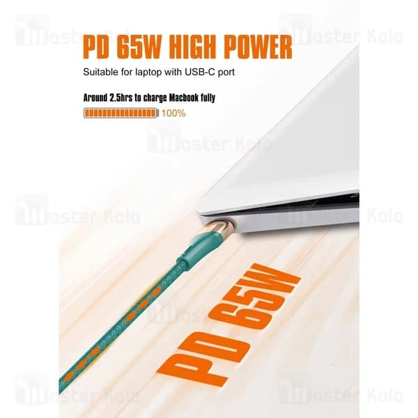 کابل Type-C به Type-C الدینیو Ldnio LC632C C15 طول 2 متر توان 65 وات — تصویر ۴