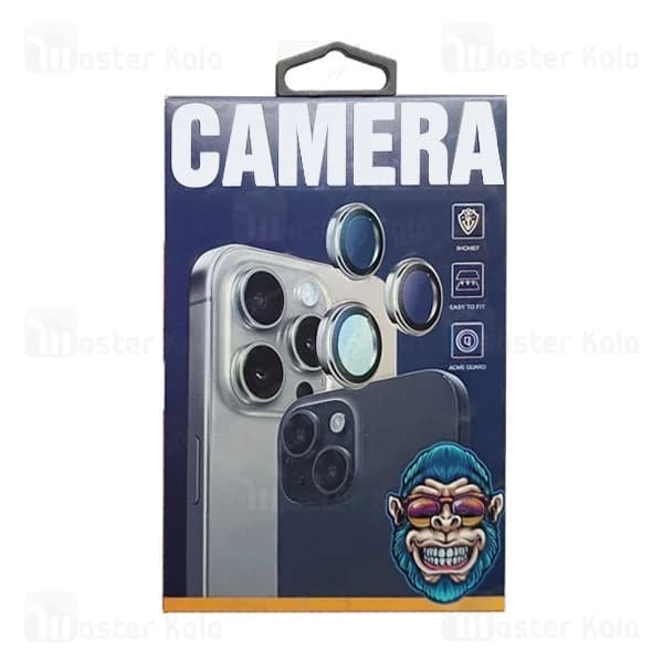 پک 3تایی محافظ لنز فلزی دوربین مانکی Apple iPhone 15 Pro / iPhone 15 Pro Max Monkey Lens Shield — تصویر ۸