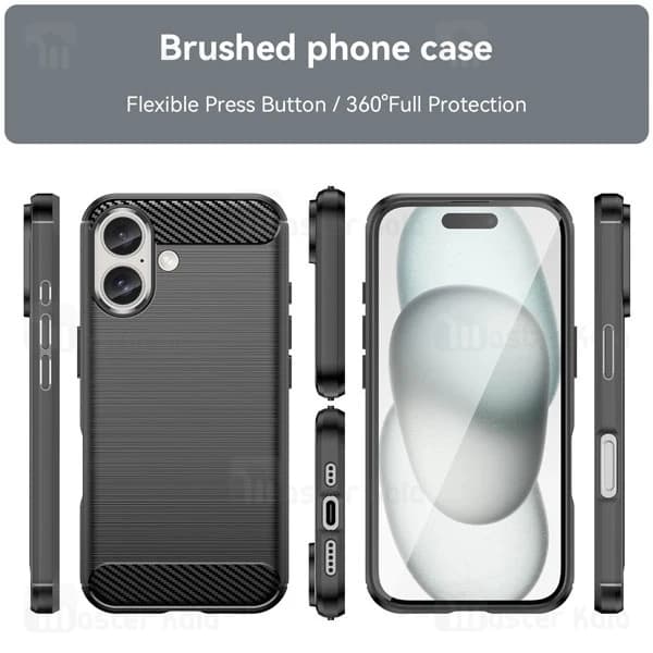 قاب فیبر کربنی آیفون Apple iPhone 16 Rugged Armor Fiber Carbon — تصویر ۷