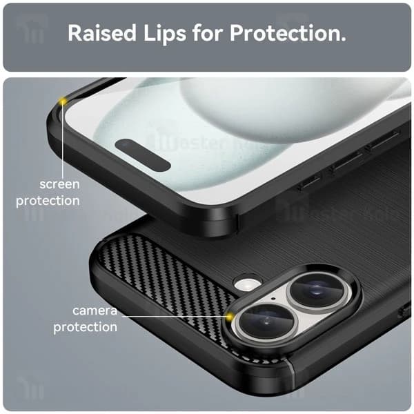 قاب فیبر کربنی آیفون Apple iPhone 16 Rugged Armor Fiber Carbon — تصویر ۳