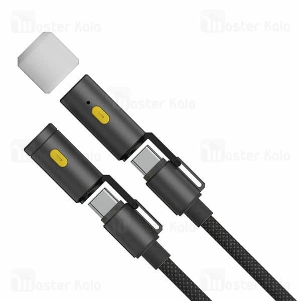 کابل Type-C به Type-C چندکاره بیوا Biva C-38 4 in 1 Multifunction Data Cable طول 1.2 متر توان 60 وات — تصویر ۳