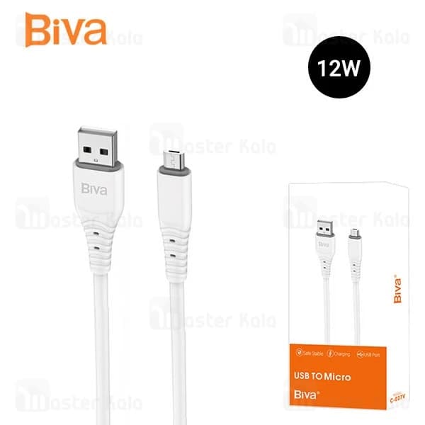 کابل میکرو یو اس بی بیوا Biva C-027V توان 12 وات