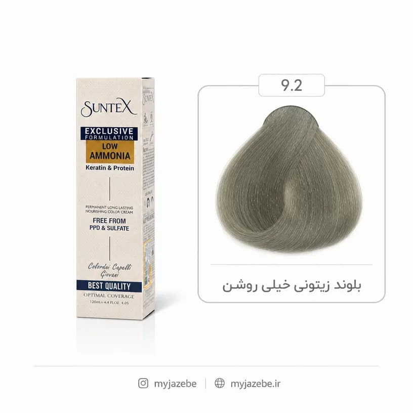 رنگ مو سانتکس 9.2 بلوند زیتونی خیلی روشن