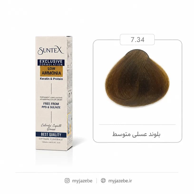 رنگ مو سانتکس 7.34 بلوند عسلی متوسط