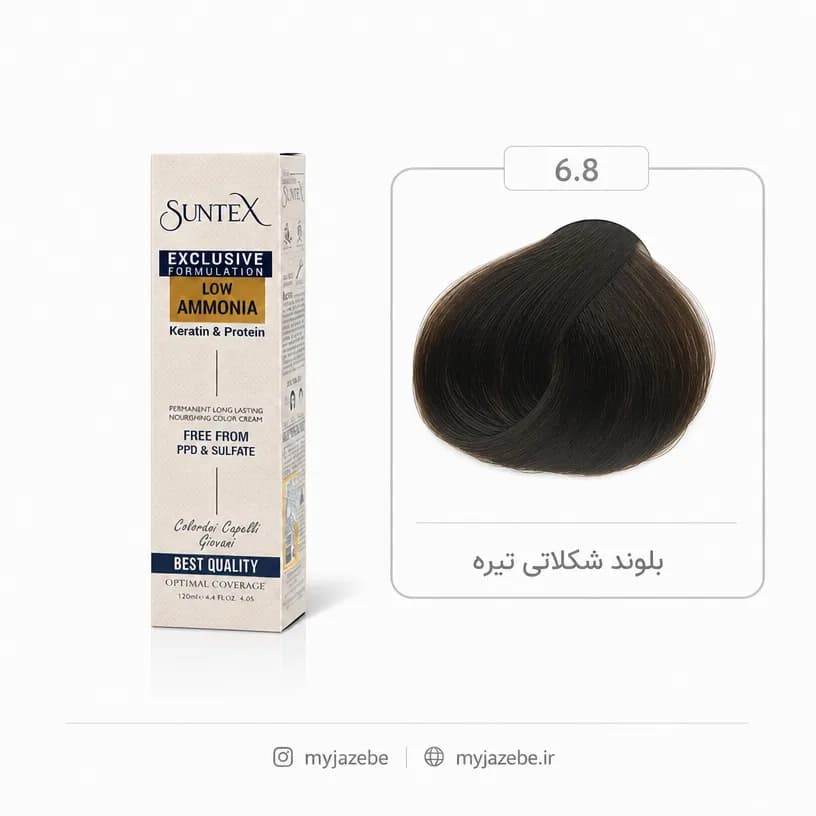 رنگ مو سانتکس 6.8 بلوند شکلاتی تیره