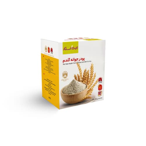 پودر جوانه گندم بین استار بسته 25 عددی