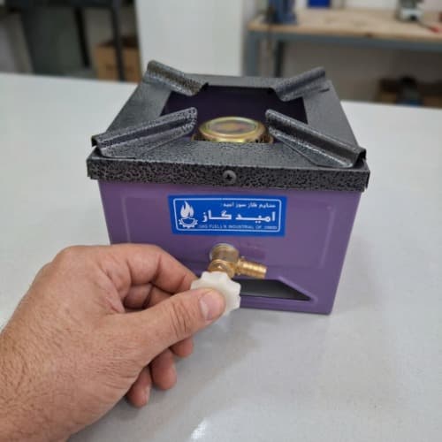 اجاق گاز تک شعله رومیزی امید گاز با رویه چدنی سایز 15 در 15 — تصویر ۶