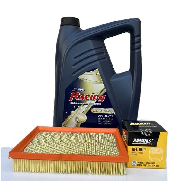 پکیج روغن موتور ایرانول مدل ریسینگ SL (10W-40) مناسب برای پراید