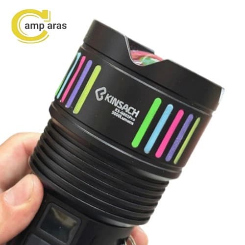 چراغ قوه زوم دار کینساچ KINSACH KS-G601Pro شارژی — تصویر ۴