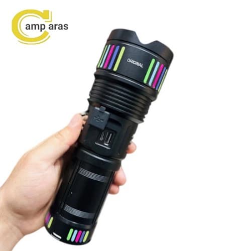 چراغ قوه زوم دار کینساچ KINSACH KS-G601Pro شارژی — تصویر ۵