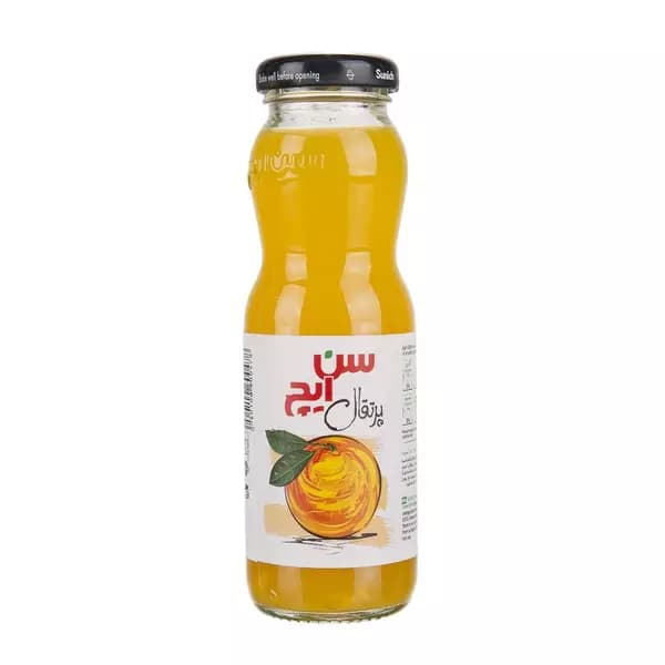 نوشیدنی نکتار پرتقال شیشه ای سن ایچ – 200 میلی لیتر