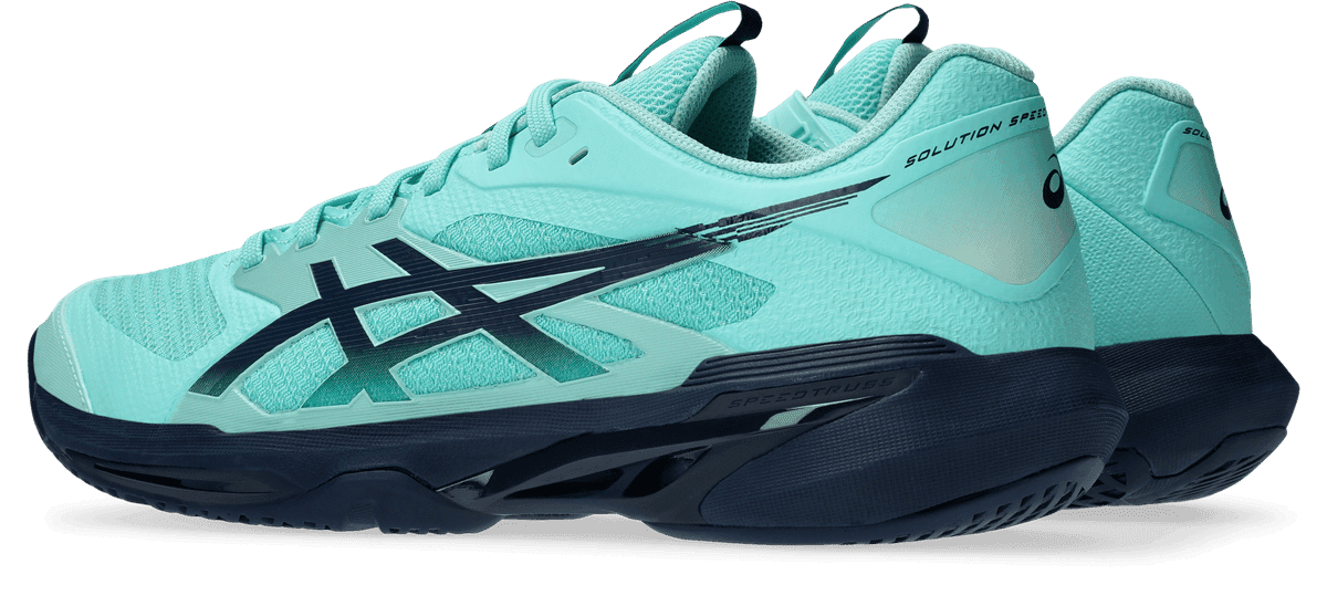 کفش تنیس مردانه اسیکس Asics SOLUTION SPEED FF 4 – سبز روشن/آبی تیره — تصویر ۳