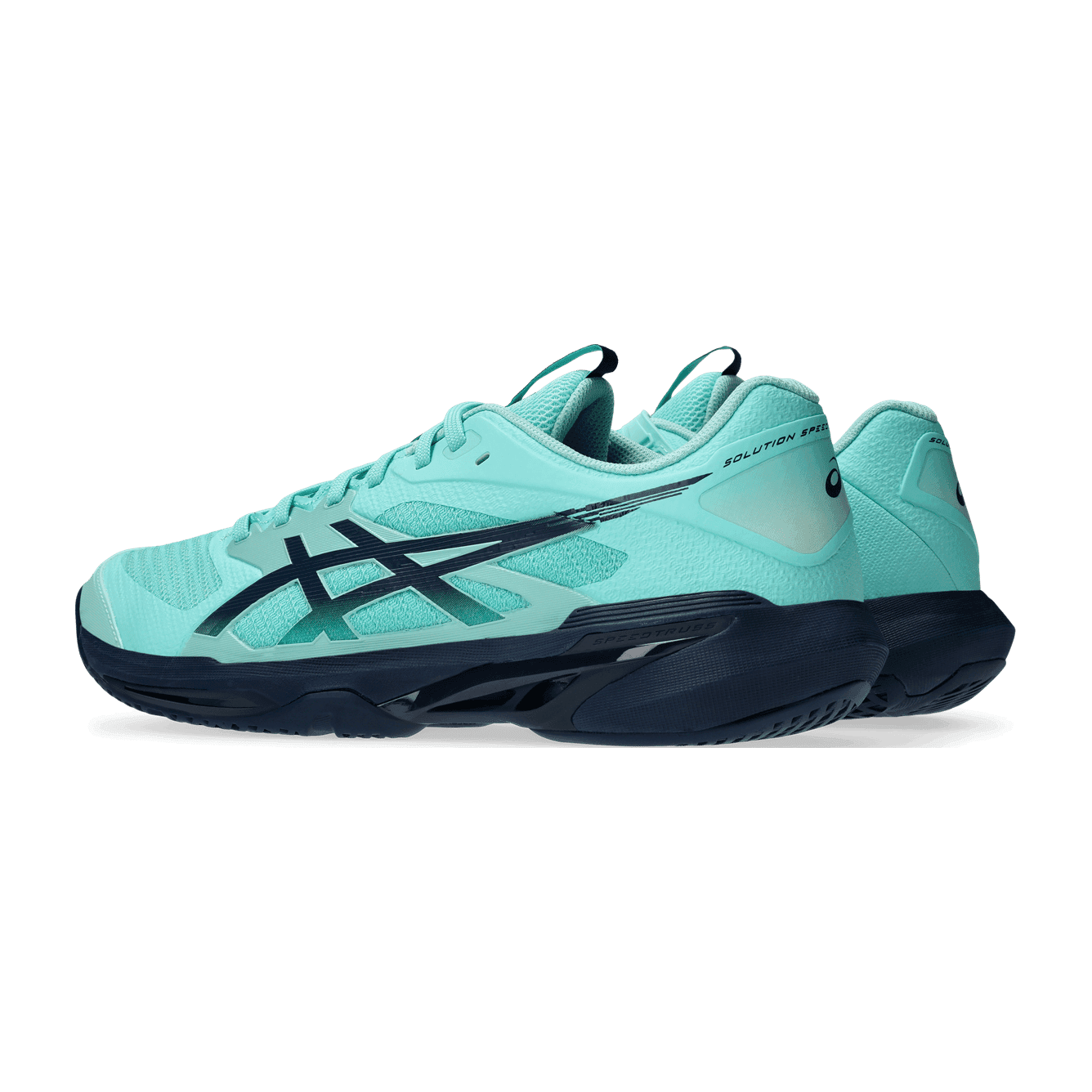 کفش تنیس مردانه اسیکس Asics SOLUTION SPEED FF 4 – سبز روشن/آبی تیره — تصویر ۱۱