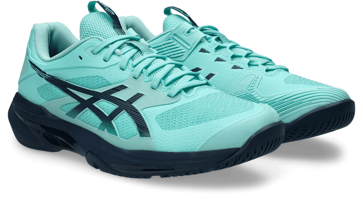 کفش تنیس مردانه اسیکس Asics SOLUTION SPEED FF 4 – سبز روشن/آبی تیره — تصویر ۲