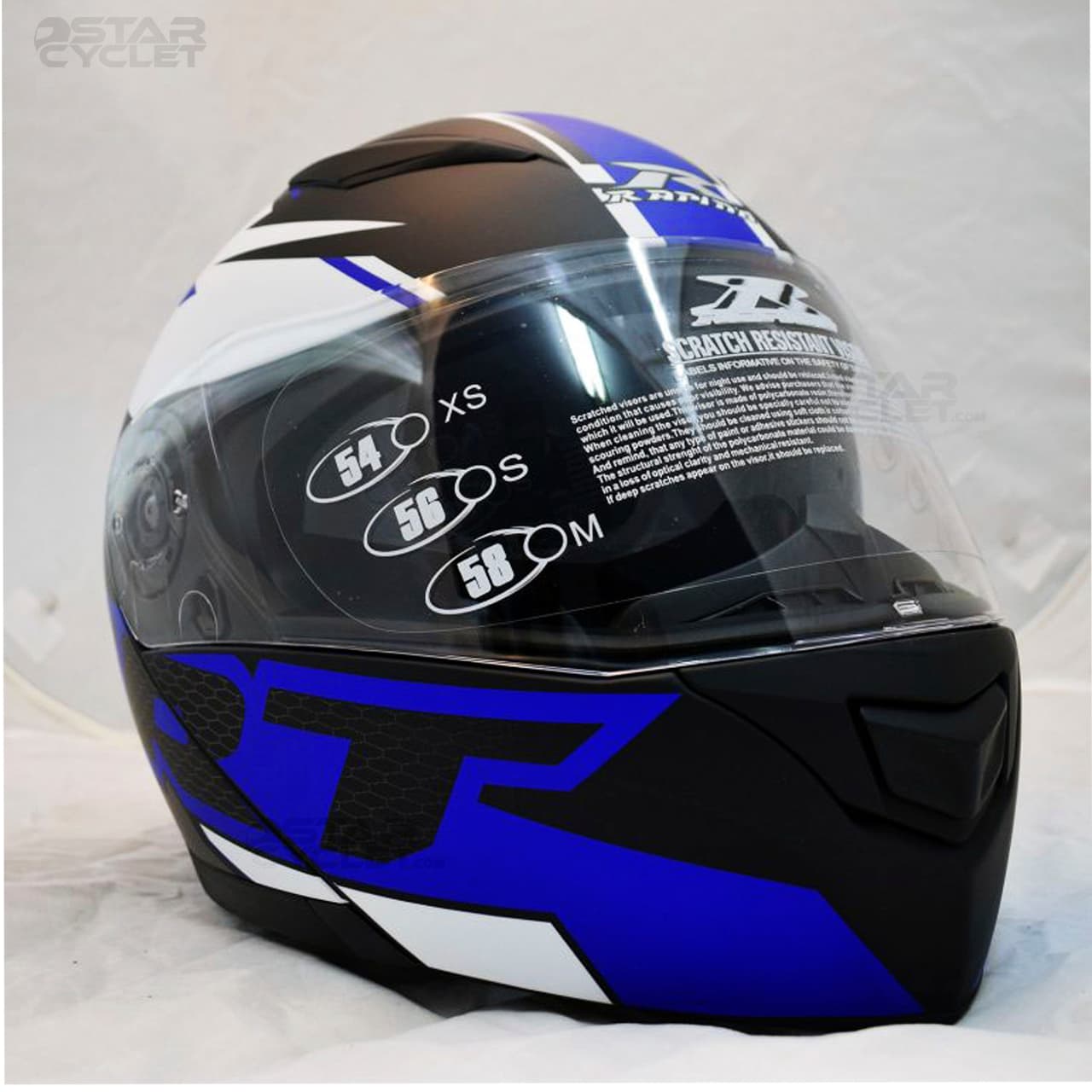 کلاه کاسکت فک متحرک RAPIDO مدل 950 SRT-MATT-BLUE-38P — تصویر ۳