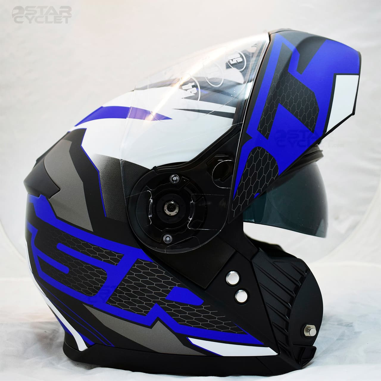 کلاه کاسکت فک متحرک RAPIDO مدل 950 SRT-MATT-BLUE-38P — تصویر ۲