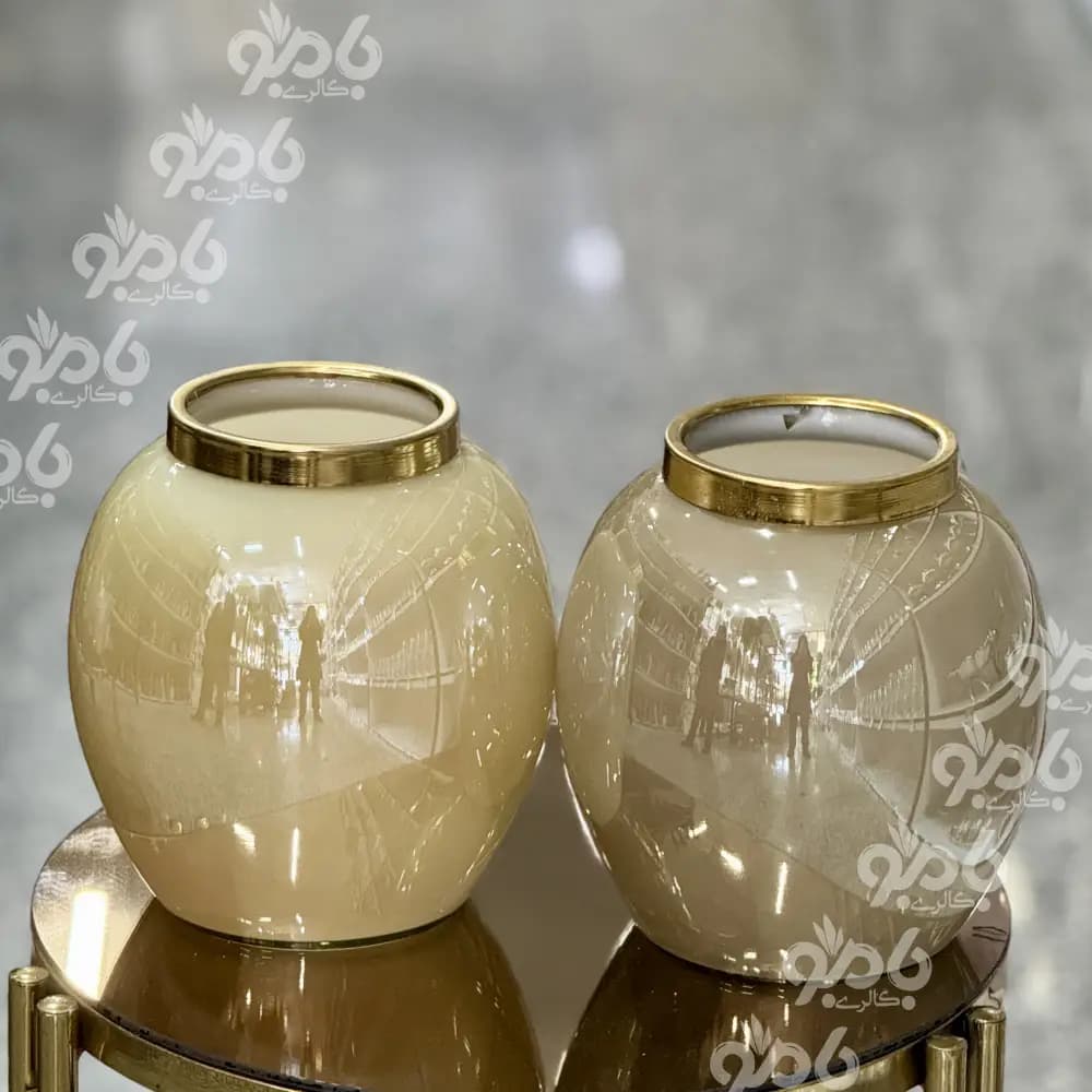 گلدان رومیزی لب فلزی مارال رنگی