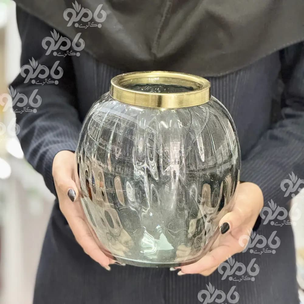 گلدان رومیزی فلزی مارال خورشیدی — تصویر ۲