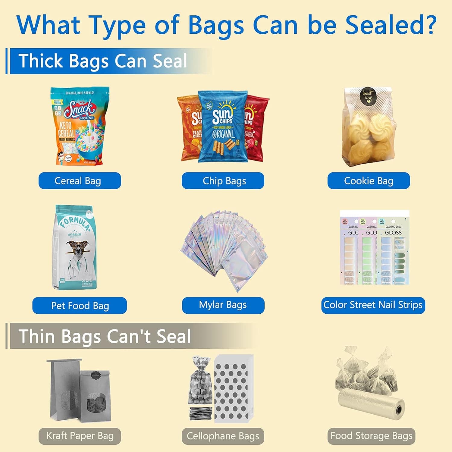 مینی دستگاه پرس پلاستیک حرارتی و برش‌دهنده | Mini Handheld Bag Sealer & Cutter — تصویر ۳