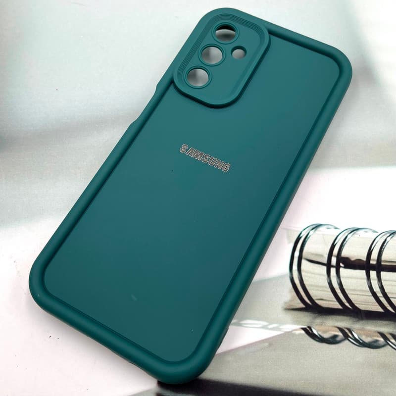 قاب گوشی Galaxy A14 سامسونگ Armor Case ضد ضربه سیلیکونی تاک سولید محافظ لنز دار برجسته سبز کد 951300 — تصویر ۲