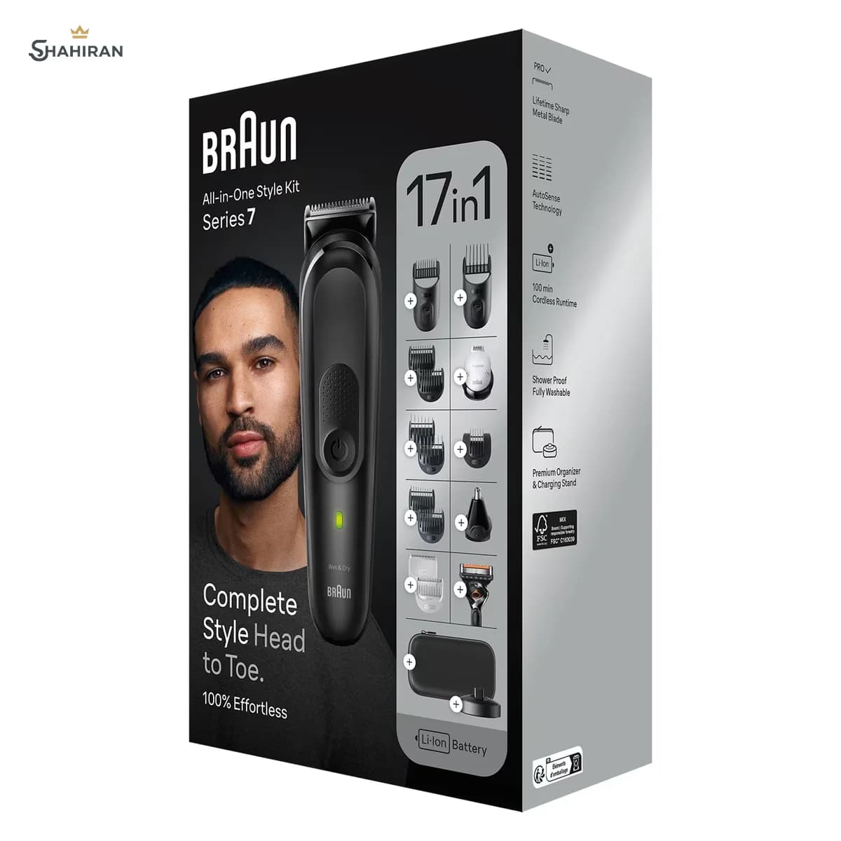ماشین اصلاح و تیغ ژیلت براون مدل MGK7490 — تصویر ۷