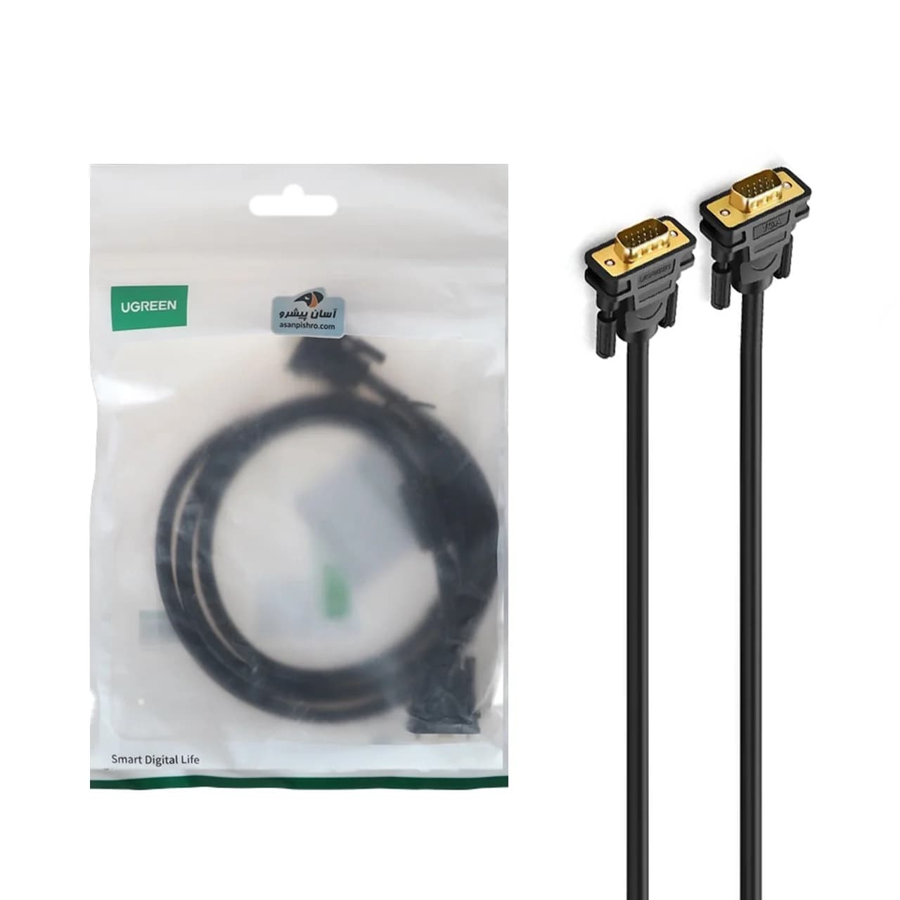 کابل یک و نیم متری UGREEN VGA مدل VG101-11630
