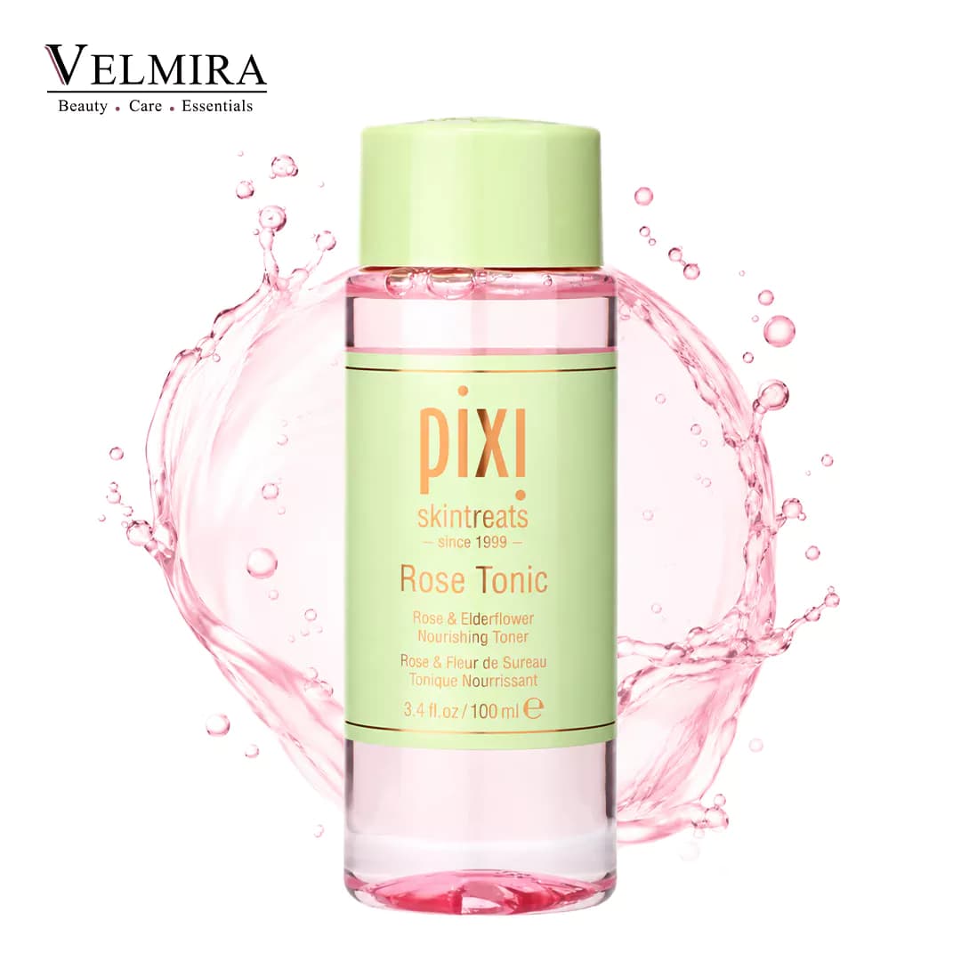تونر گل رز پیکسی صورتی رنگ حجم ۱۰۰ میلیلیتر | Pixi Skintreats Rose Tonic