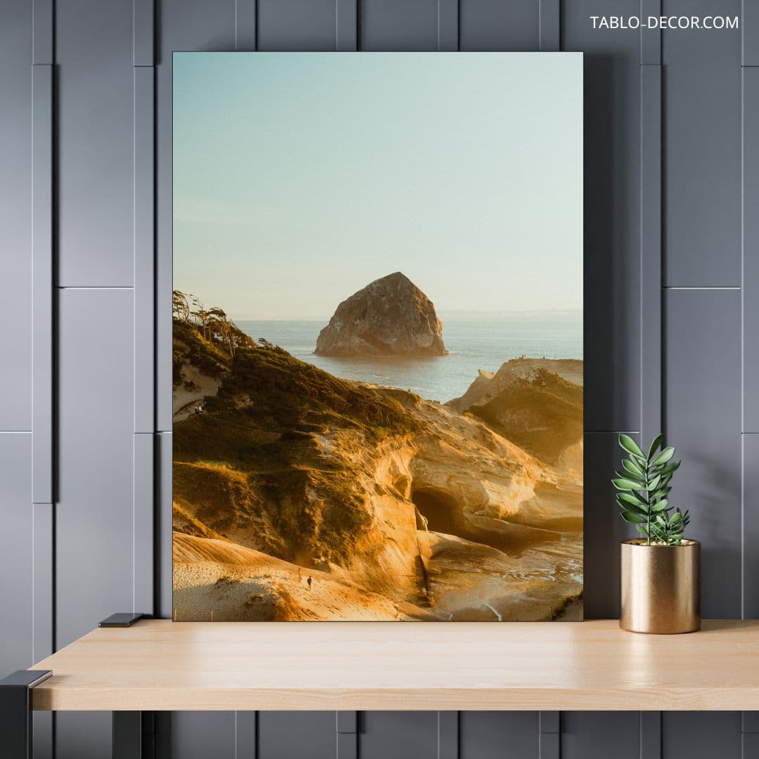 تابلو مدرن صخره و دریا Rock and sea