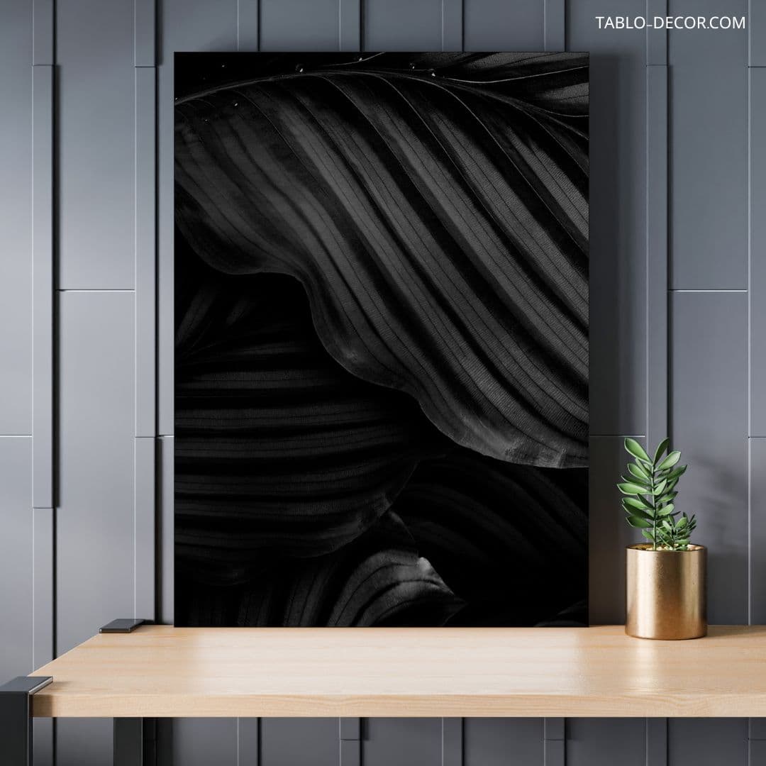 تابلو برگ سیاه black leaf