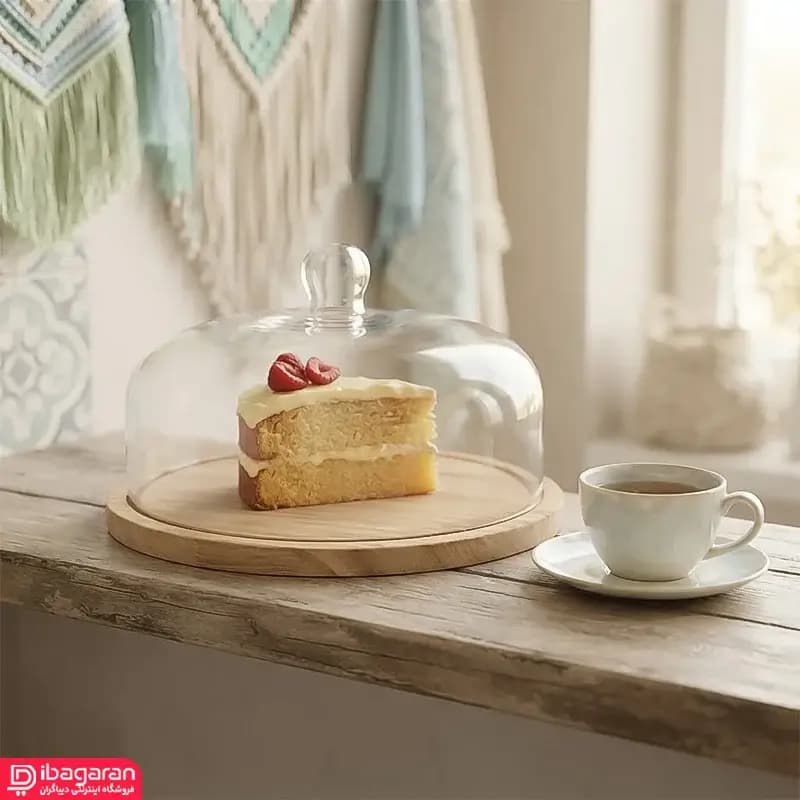 کیک خوری بلور با زیره چوب مدل 45006 — تصویر ۷