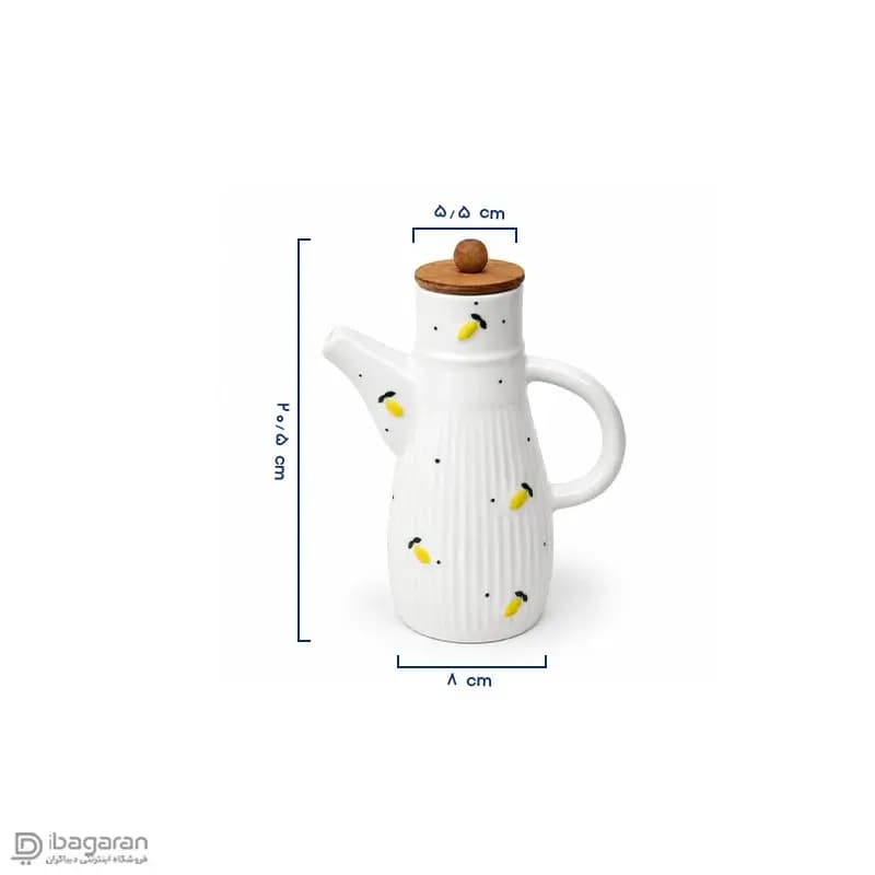 روغن ریز سرامیکی مدل خمره ای با طرح لیمو برجسته — تصویر ۲