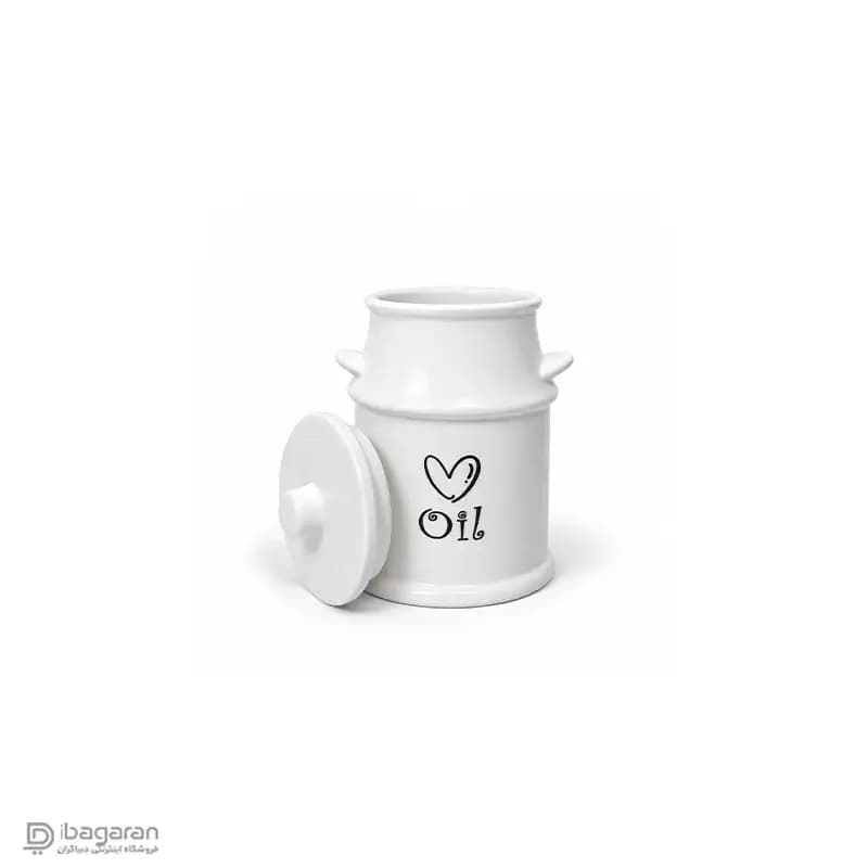 بانکه روغن سرامیکی درب دار طرح Oil — تصویر ۳