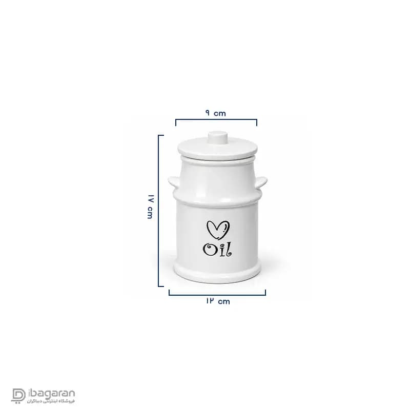 بانکه روغن سرامیکی درب دار طرح Oil — تصویر ۲