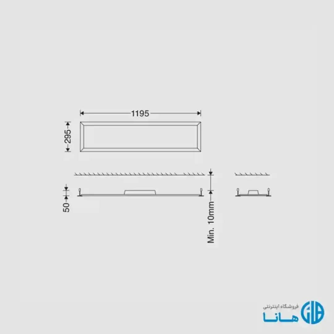 پنل توكار لديلوكس 30×120 مازی نور — تصویر ۴