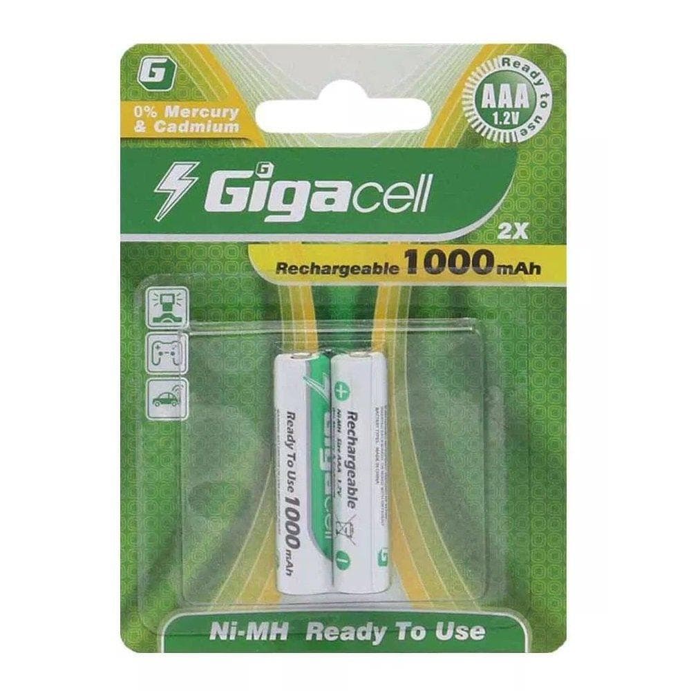 باتری قابل شارژ نیم قلمی گیگاسل مدل Ni-MH Rechargeable 1000mAh بستهی 2 عددی — تصویر ۳