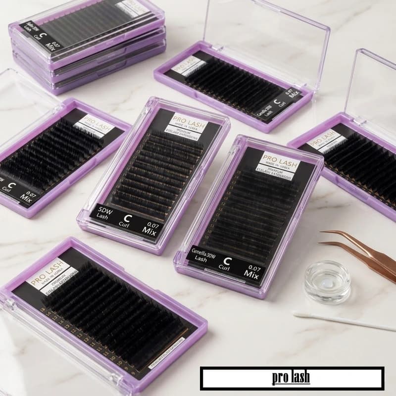 پالت مژه فن سازی شده پرولش 5 بعدی Pro Lash 5DW C-0.07 Mix — تصویر ۲