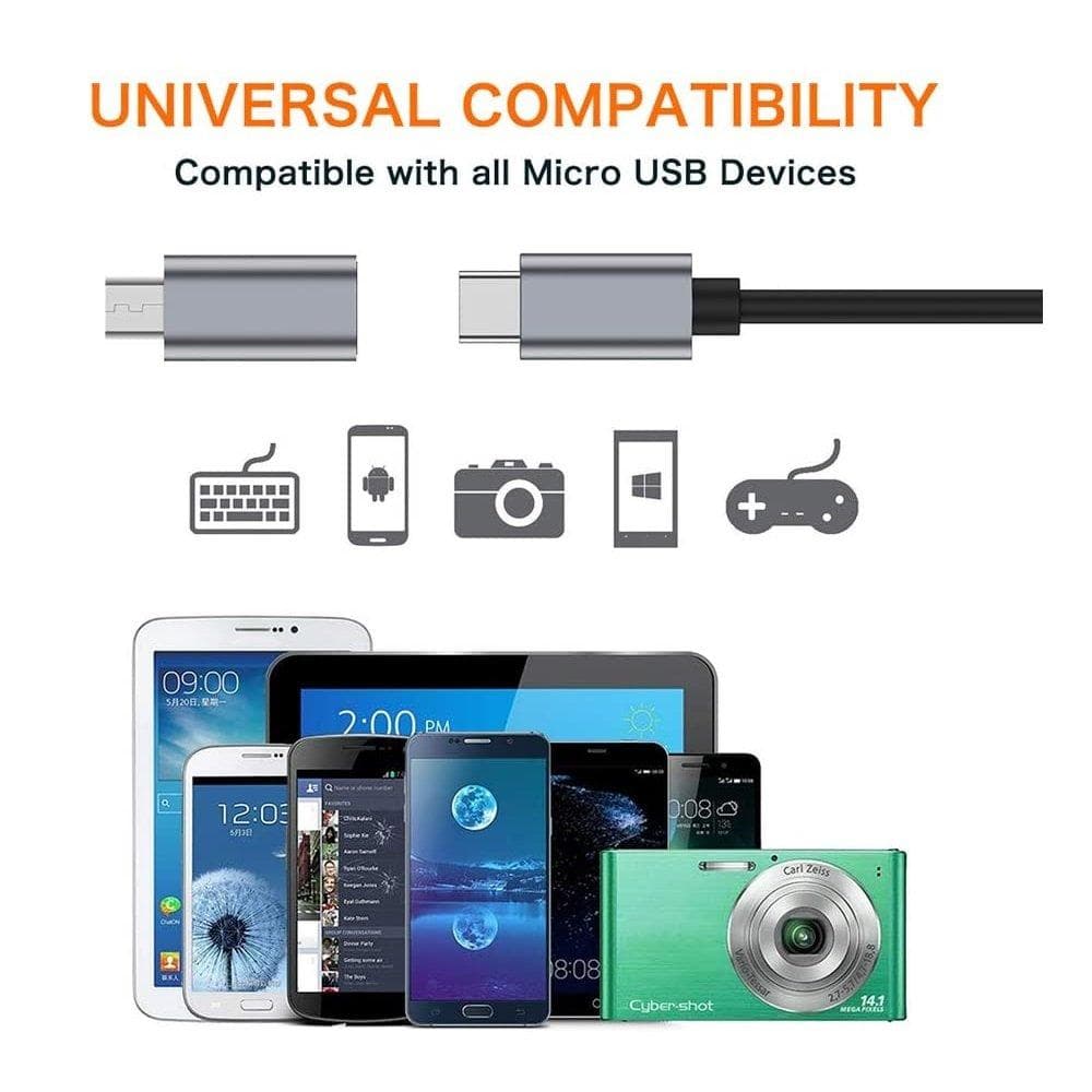 تبدیل تایپ C به میکرو USB مدل فلزی اورجینال — تصویر ۵