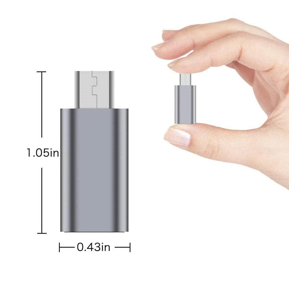 تبدیل تایپ C به میکرو USB مدل فلزی اورجینال — تصویر ۴