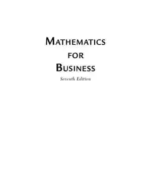 دانلود کتاب Mathematics for Business – ریاضیات برای تجارت