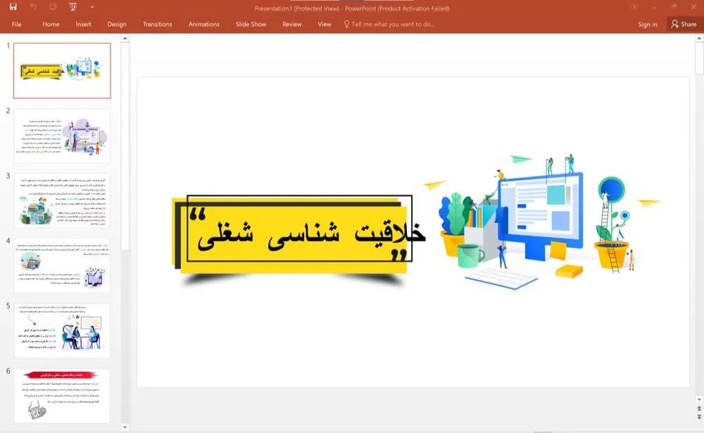 پاورپوینت خلاقیت شناسی شغلی