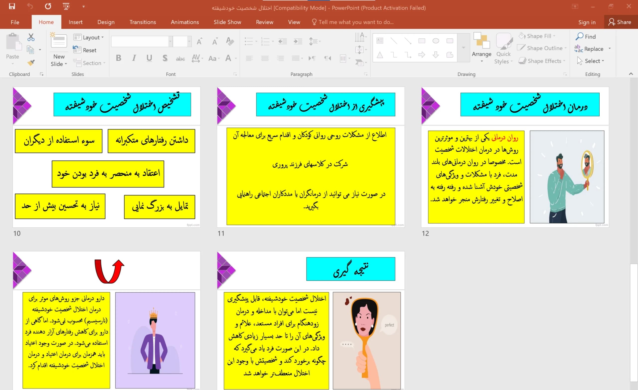 پاورپوینت اختلال شخصیت خودشیفته — تصویر ۵