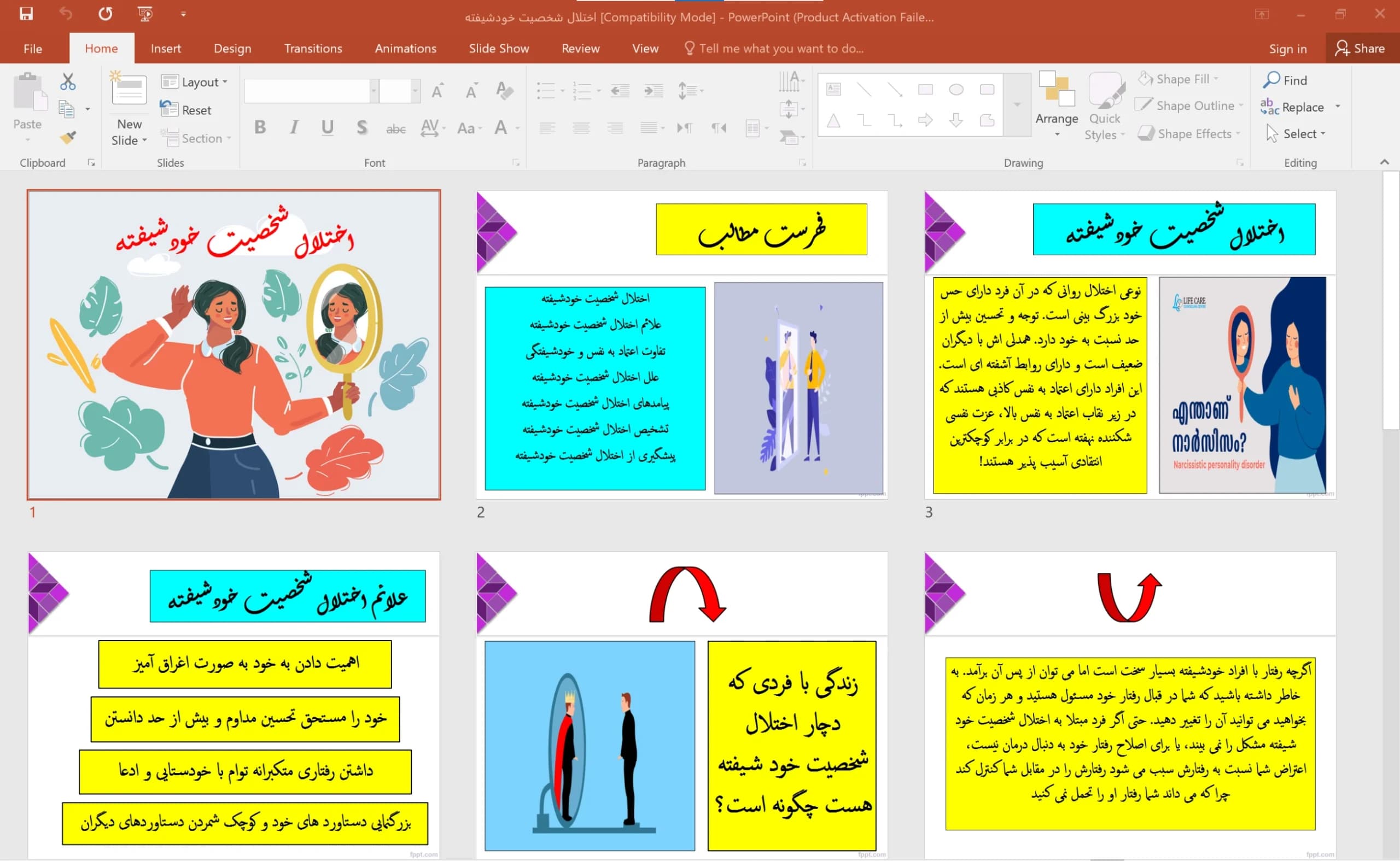 پاورپوینت اختلال شخصیت خودشیفته — تصویر ۳