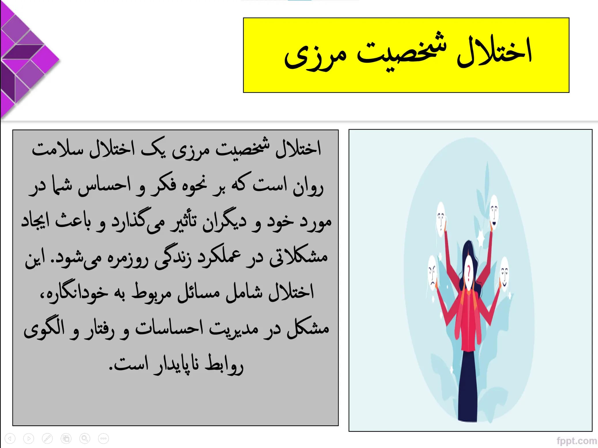 پاورپوینت اختلال شخصیت مرزی BPD — تصویر ۳