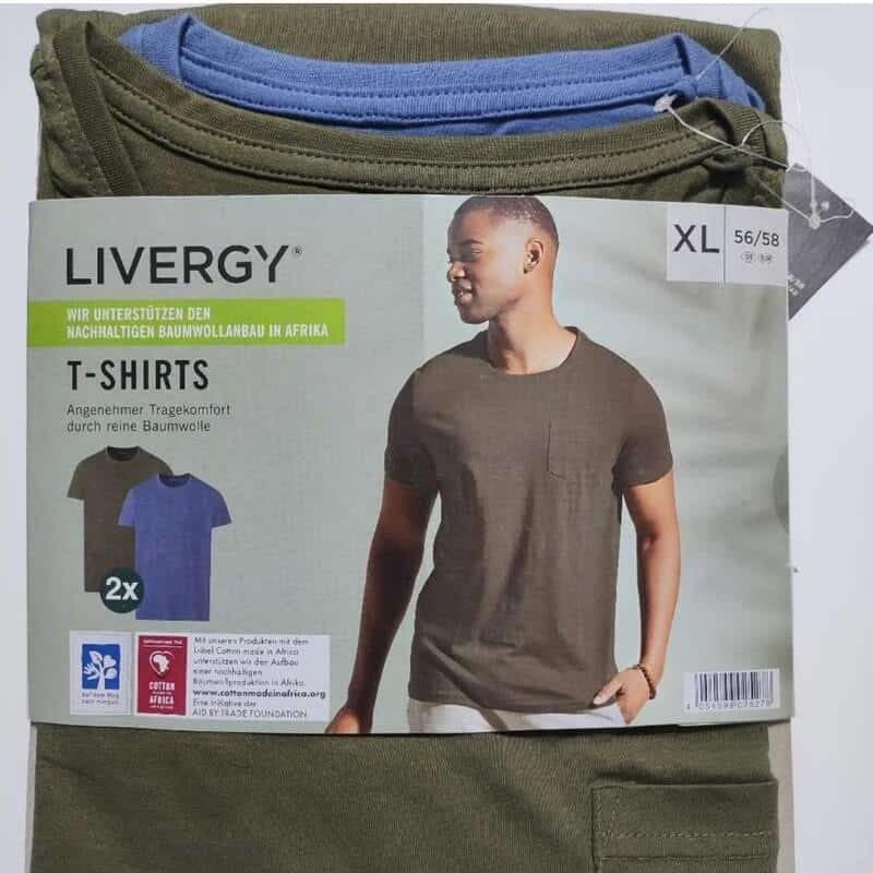 تیشرت مردانه آلمانی لیورجی livergy پک دو عددی — تصویر ۲