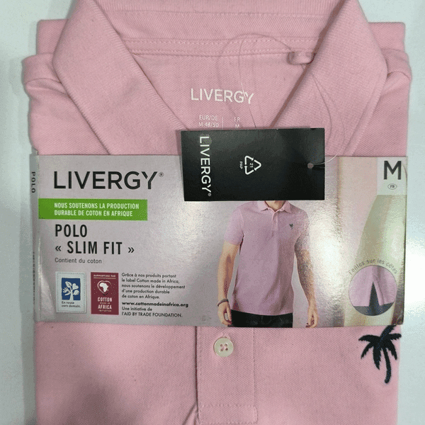 پولوشرت مردانه لیورجی livergy مدل آستین کوتاه سه دکمه — تصویر ۳