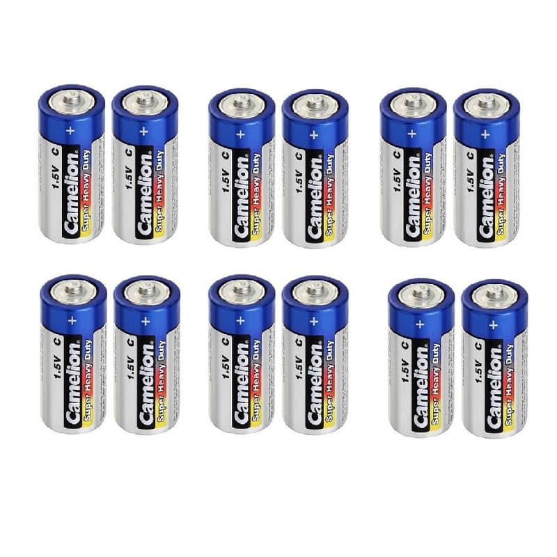باتری C کملیون مدل متوسط Super Heavy Duty مجموعه 12 عددی — تصویر ۳