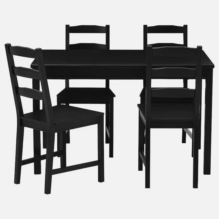 میز و صندلی مشکی 4 نفره ایکیا IKEA-JOKKMOKK