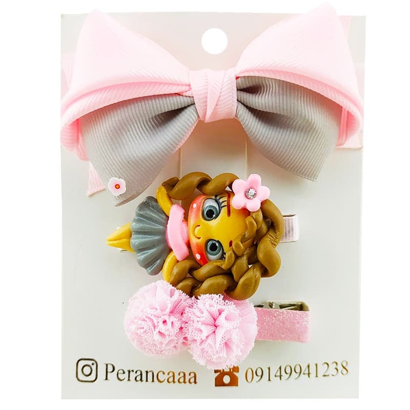 ست گیره و هدبند عروسکی توپی Perance hairbows — تصویر ۲