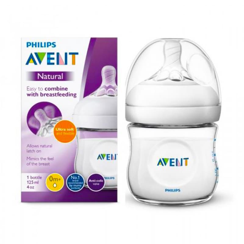 شیشه شیر نچرال 125 میلی لیتر اونت Avent